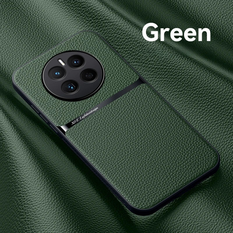 For Hauwei Mate50pro 4G Case Magnetic Car Holder Shockproof Phone Case For Huawei Mate50 Mate 50 Pro 50pro 4G Leather Back Cover - Merit Sell