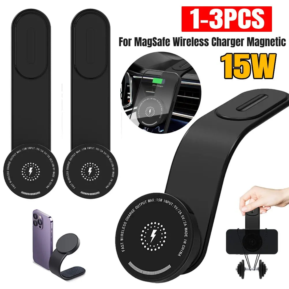 For MagSafe Car Phone Holder Magnetic Wireless Charger 15W Fast Charging Car Charger Holder For iPhone 16 15 14 13 Pro - Merit Sell