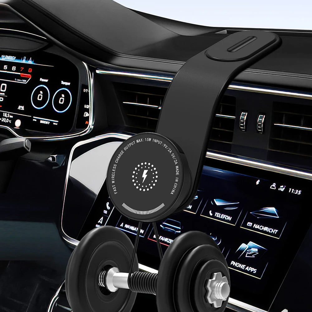 For MagSafe Car Phone Holder Magnetic Wireless Charger 15W Fast Charging Car Charger Holder For iPhone 16 15 14 13 Pro - Merit Sell