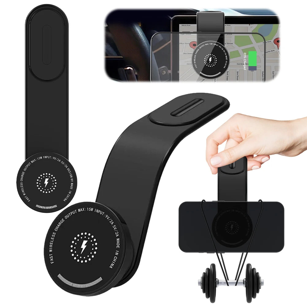 For MagSafe Car Phone Holder Magnetic Wireless Charger 15W Fast Charging Car Charger Holder For iPhone 16 15 14 13 Pro - Merit Sell