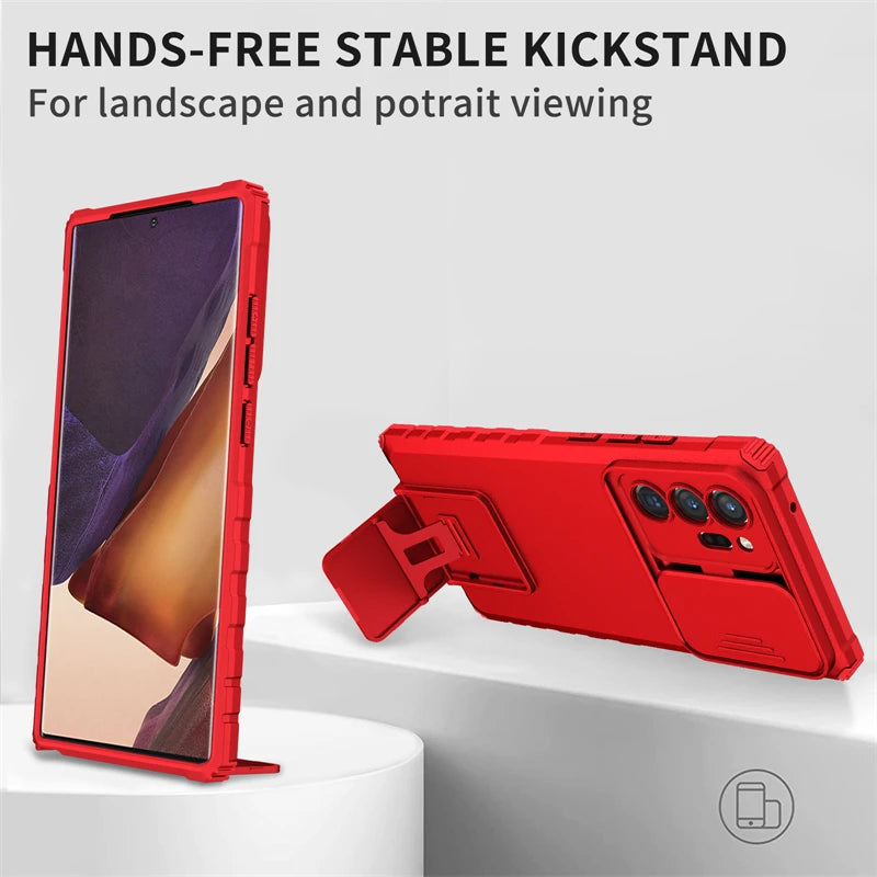 For Samsung Galaxy Note20 Ultra Case Armor Kickstand Phone Case For Samsung Note20Ultra Note 20 Slide Camera Protect Back Cover - Merit Sell