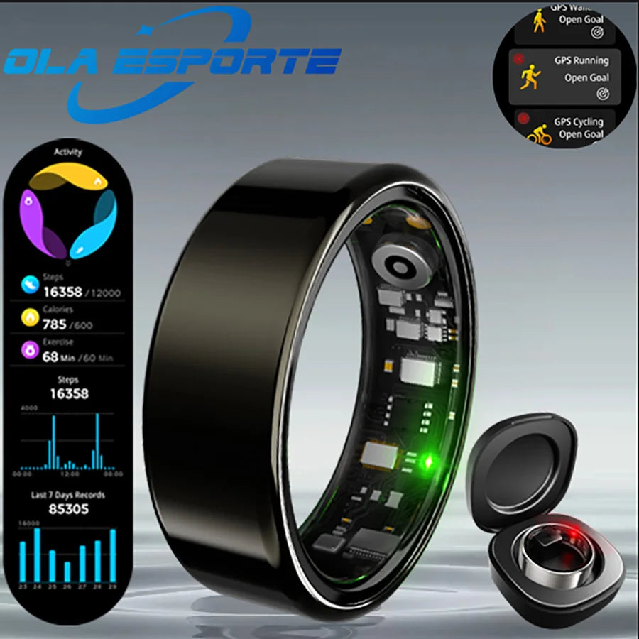 For  Smart Ring Men Women Bluetooth Monitor Blood HeartRate Blood Oxygen Monitor Smartring MultiSport 5ATM Waterproof 2025 - Merit Sell