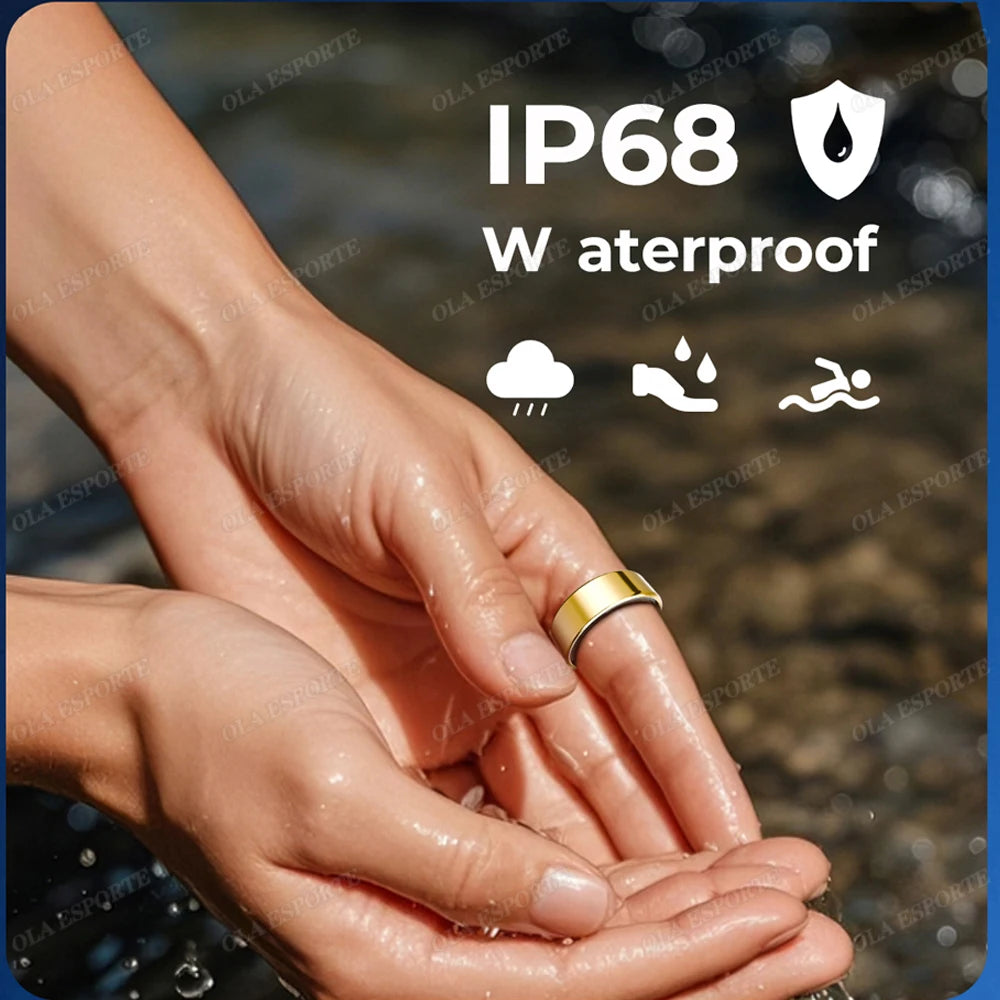 For  Smart Ring Men Women Bluetooth Monitor Blood HeartRate Blood Oxygen Monitor Smartring MultiSport 5ATM Waterproof 2025 - Merit Sell