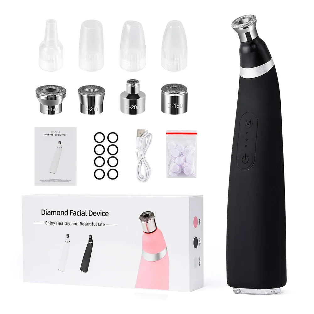 Foreverlily Portable Diamond Peeling Machine Microdermabrasion Facial Cleaning Device Exfoliation Vacuum Blackhead Remover - Merit Sell