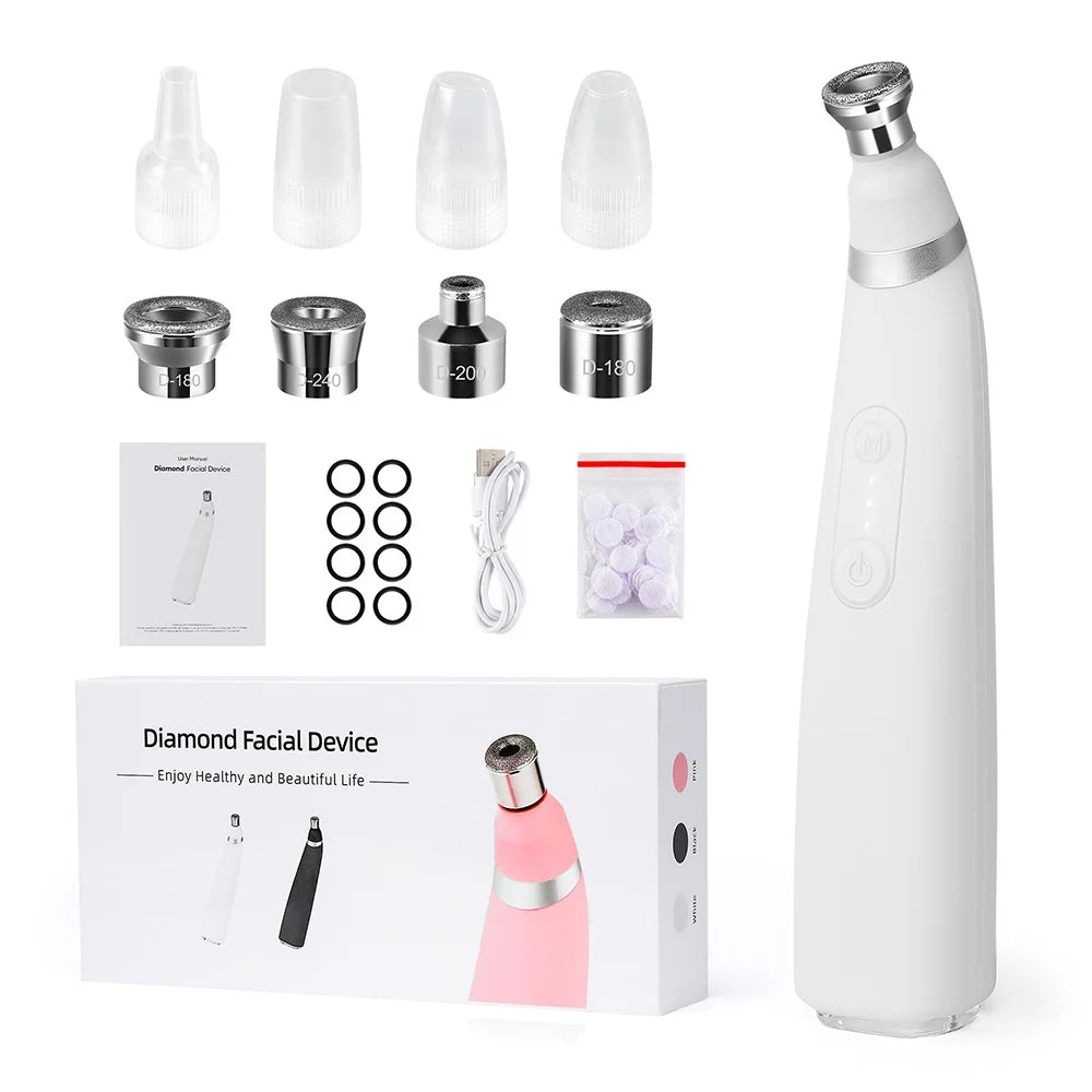 Foreverlily Portable Diamond Peeling Machine Microdermabrasion Facial Cleaning Device Exfoliation Vacuum Blackhead Remover - Merit Sell
