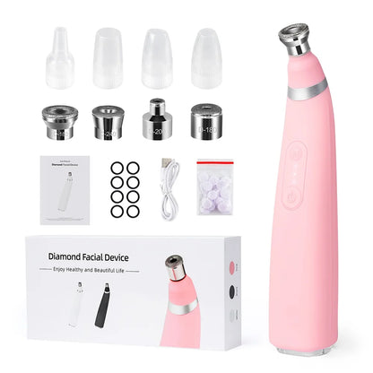 Foreverlily Portable Diamond Peeling Machine Microdermabrasion Facial Cleaning Device Exfoliation Vacuum Blackhead Remover - Merit Sell