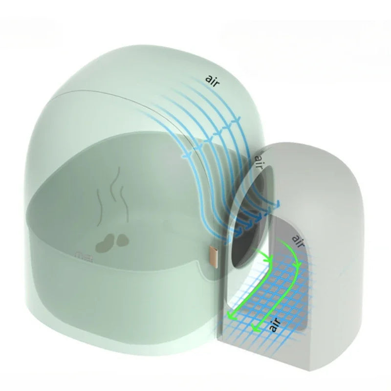 Fully Enclosed Extra Large Cat Litter Box Anti-odor Cat Toilet Simple Style Cat Litter Box Pet Supplies Eco-friendly Material - Merit Sell