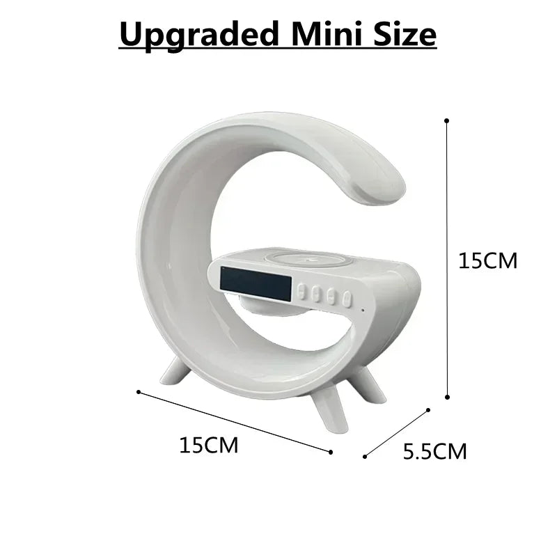 G Atmosphere Goodnight Light Wireless Charger Speaker Clock 6 Lighting Modes for iPhone 15 14 13 Samsung Fast Charging Station - Merit Sell