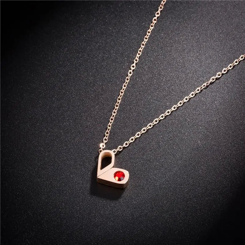 Gold Heart Lock Necklace