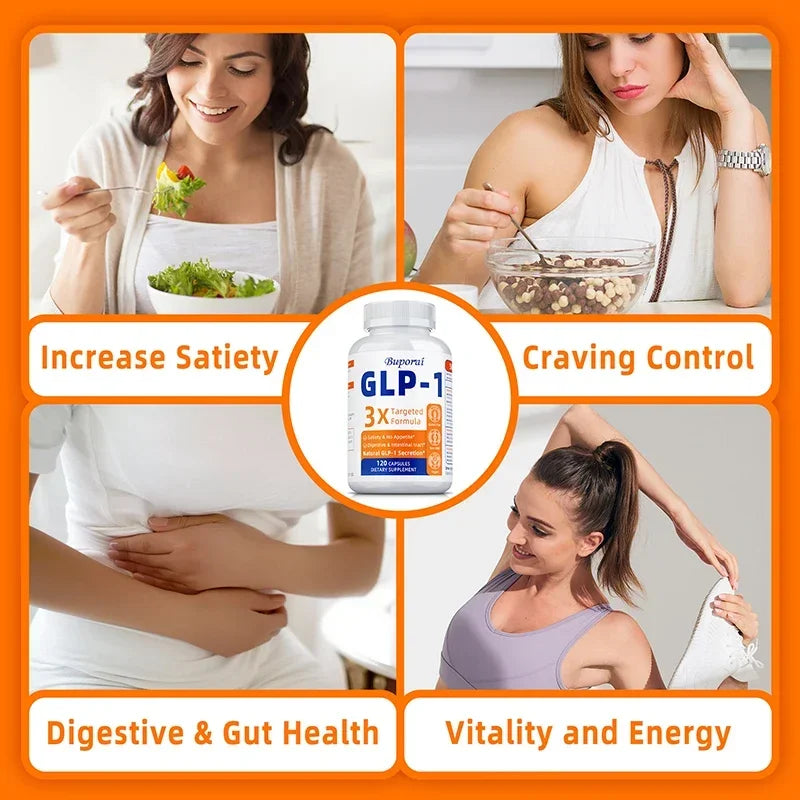 GLP-1 Supplement - Promote Metabolism, Support Intestinal and Digestive Health, Efficient Absorption, Anti-oxidation - 120pcs - Merit Sell