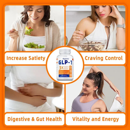 GLP-1 Supplement - Promote Metabolism, Support Intestinal and Digestive Health, Efficient Absorption, Anti-oxidation - 120pcs - Merit Sell