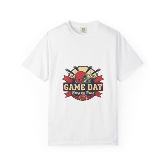Game Day Football ball T-Shirt — Bring the Noise Vintage Sports Tee Merit Sell