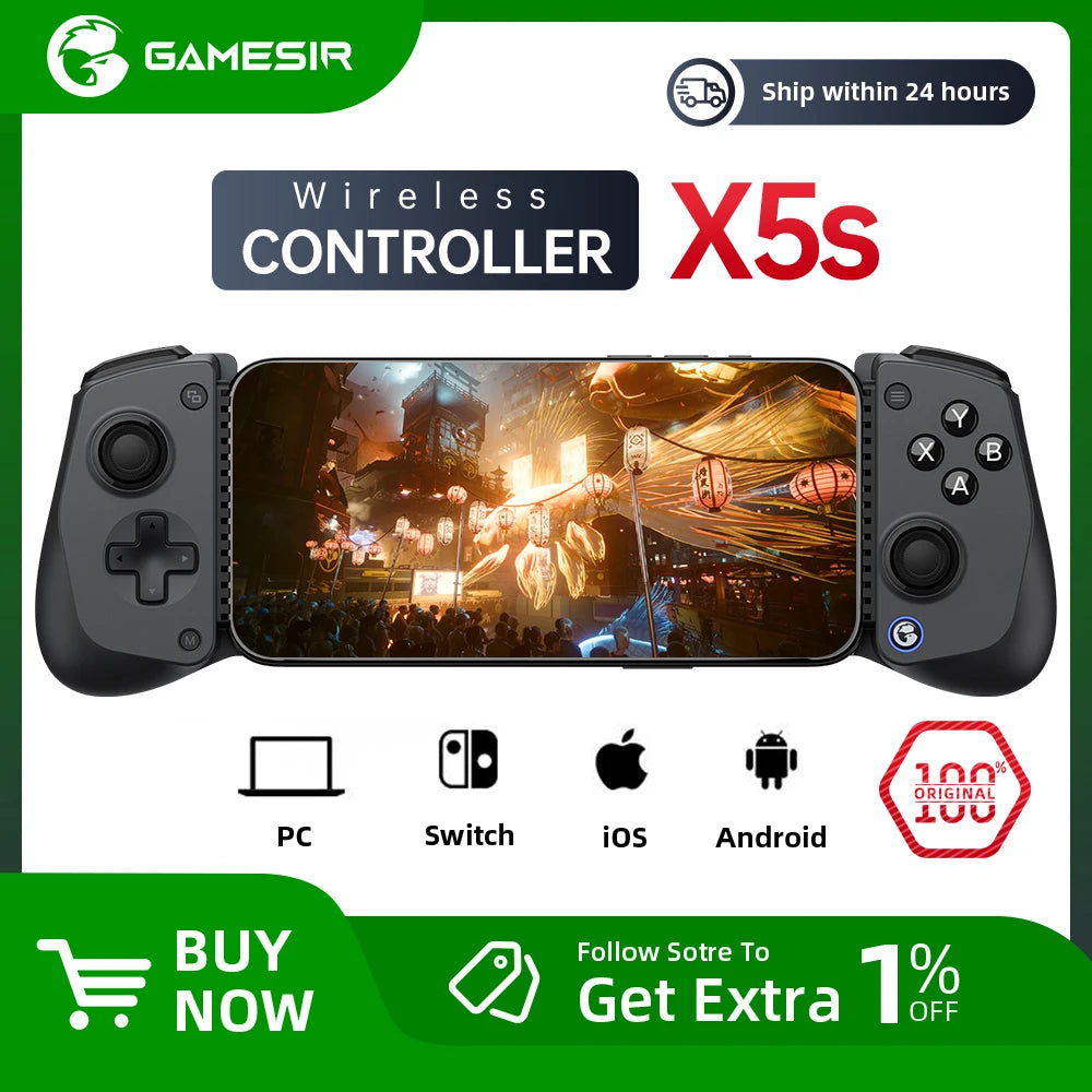 GameSir X5 s Type-C Android Ios Mobile Gaming Controller Mando para Móvil Gamepad for IOS Android PC Switch2 - Merit Sell