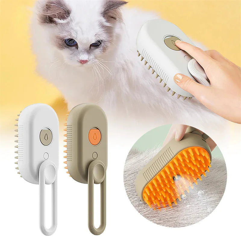 Steam Cleaning/Massaging Brush for Pets