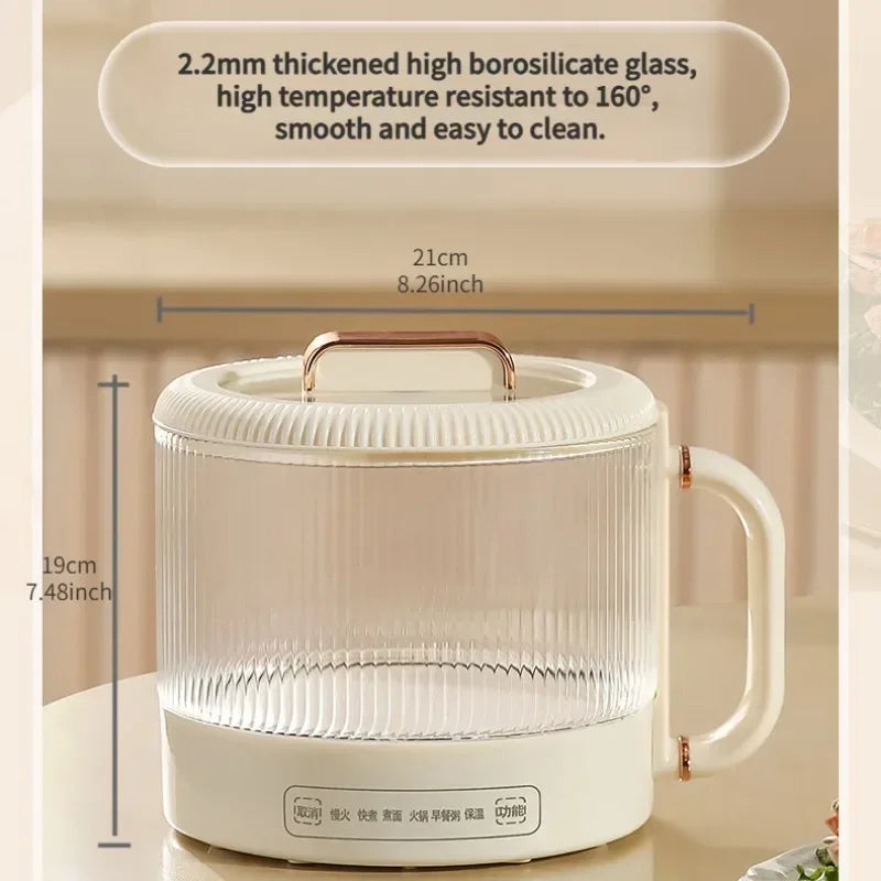 Glass Electric Stew Pot Mini Small Porridge Soup Automatic Ceramic Glaze Electric Hot Pot EU/AU Plug - Merit Sell