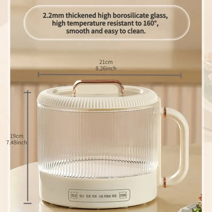 Glass Electric Stew Pot Mini Small Porridge Soup Automatic Ceramic Glaze Electric Hot Pot EU/AU Plug - Merit Sell