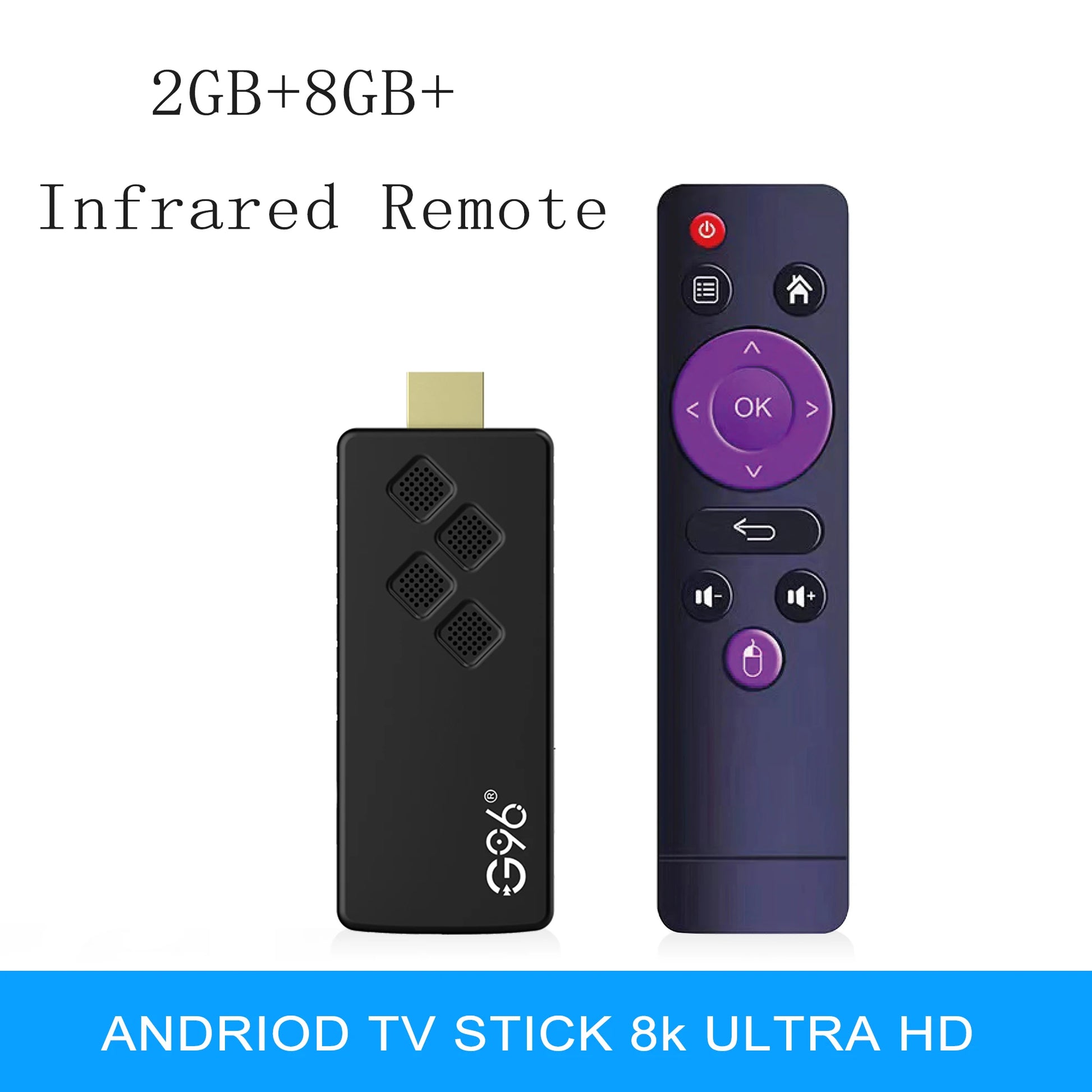 Global Version Android13 AllwinnerH313 Smart TV Stick Netflix IATV 4K HDR10+ Dual 2.4G5GWifi Youtube Streaming Media Player Q2 - Merit Sell