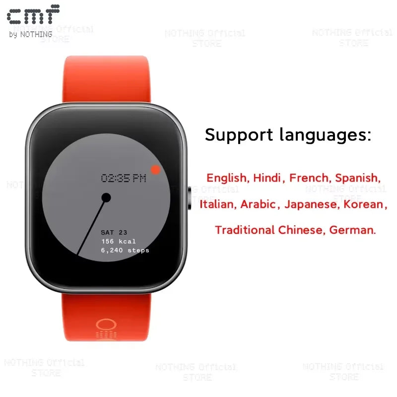 Global Version CMF by Nothing Watch Pro 1.96" AMOLED Bluetooth 5.3 BT Calls with AI Noise Reduction GPS Smartwatch CMF watch Pro - Merit Sell