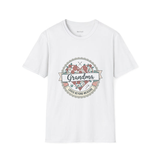 Grandma Floral Badge T-Shirt — Loved Beyond Measure Gift Tee Merit Sell