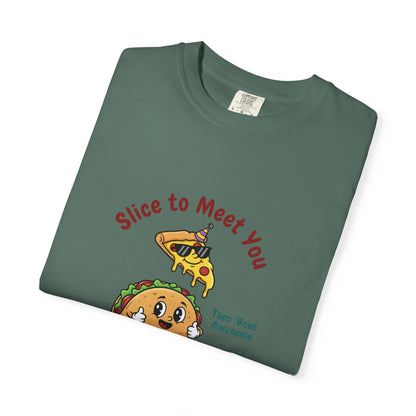 Graphic T-Shirt — "Slice to Meet You" Pizza, Taco & Donut Cute Food Tee