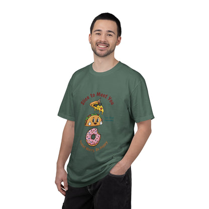 Graphic T-Shirt — "Slice to Meet You" Pizza, Taco & Donut Cute Food Tee
