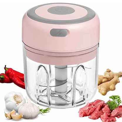 Grinder Household Rechargeable Multifunction Meat Vegetable Garlic And Ginger Crusher Mini Cordless Food Electric Grinder - Merit Sell