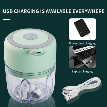 Grinder Household Rechargeable Multifunction Meat Vegetable Garlic And Ginger Crusher Mini Cordless Food Electric Grinder - Merit Sell