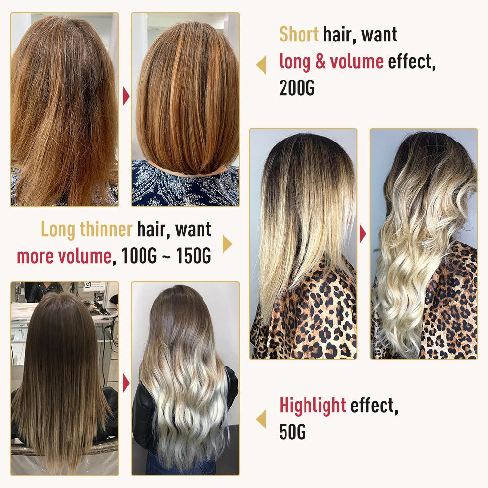 Moresoo Tape in Real Human Hair Extensions #4 Dark Brown Natural Remy Brazilian Hair PU Skin Weft Hair Extensions Tape in