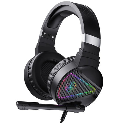 F16 Wired USB Gaming Headset with RGB Illuminated Microphone 7.1 Multicolor Light for PC for DJs and Gamers on PS4 PS3