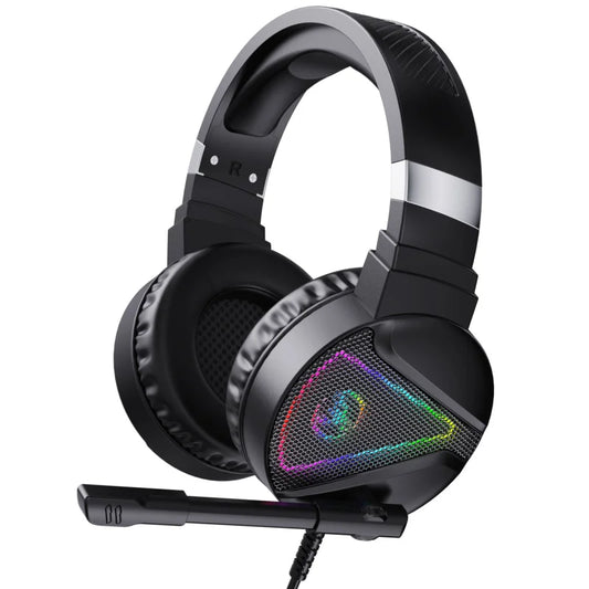 F16 Wired USB Gaming Headset with RGB Illuminated Microphone 7.1 Multicolor Light for PC for DJs and Gamers on PS4 PS3