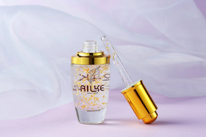 AILKE 24k Gold Face Serum, Facial Collagen Whitening Moisturizing Essence, Anti Spots ,With Acido Hialuronico, Women Skin Care