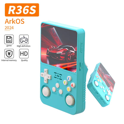 Hot R36S Handheld Game Player 128GB 25000Games Classic Retro Video Game Console 3.5 Inch Screen Portable Handheld Gaming Console