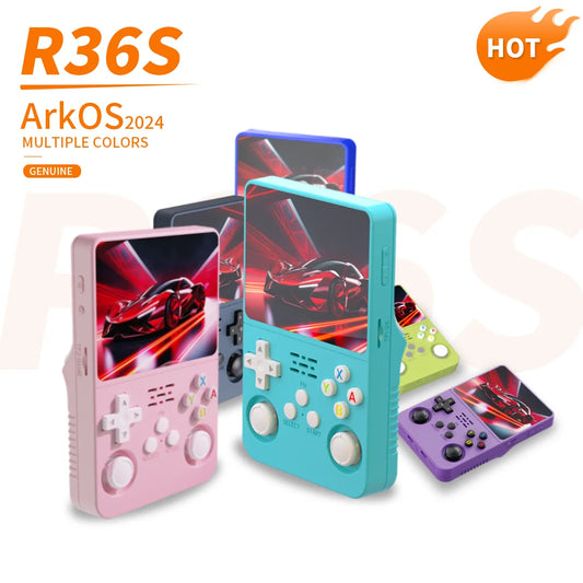 Hot R36S Handheld Game Player 128GB 25000Games Classic Retro Video Game Console 3.5 Inch Screen Portable Handheld Gaming Console