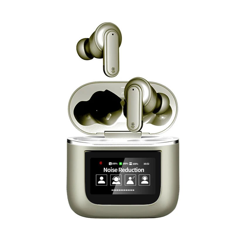 YW05 Ecouteur Wireless BT Headphones Smart Touch Screen Earbuds Noise Cancelling Earphones Sports Gaming Headset V8