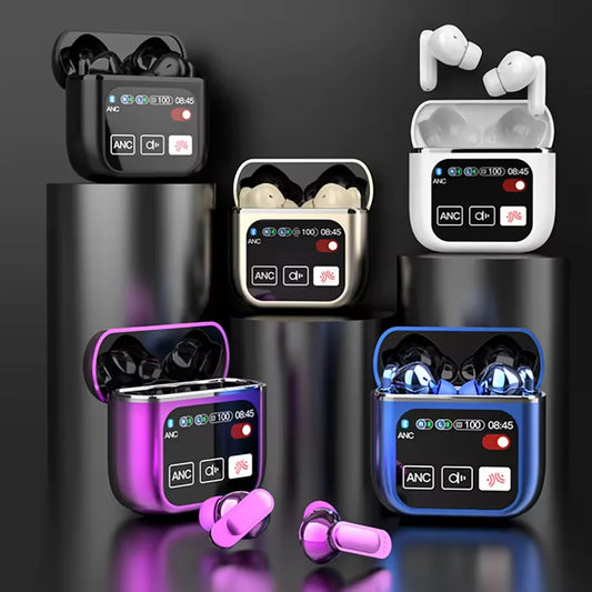 2024 SE-60 ENC ANC Bt V5.4 Support Video Stereo LCD Screen Display Earbuds Earphone Gaming Headset A9 A11 A12 Pro