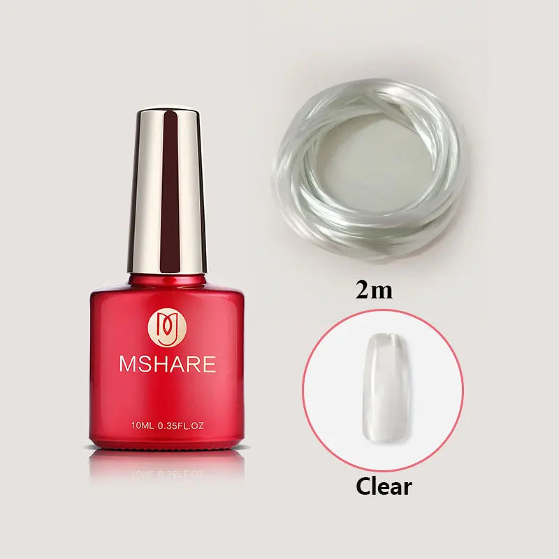 MSHARE Fiberglass Nails Builder Nail Extension Gel Set Fiber for Nail Extension Fibernails Nail Form Acrylic Tips Nail Salon 2m
