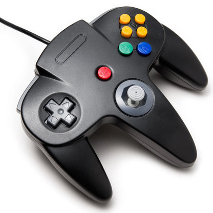 2Pcs Classic N64 Wired Remote Joystick Retra Gamepad Controller Compatible with N64 System Console (Black+Green)