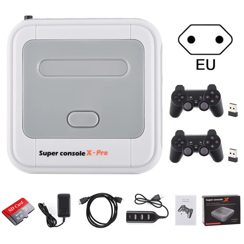 Top Selling Hd Output Super Console X Pro 4k  Tv Box 64GB 128GB 256GB for Fc Gb Snes Dc Md N64