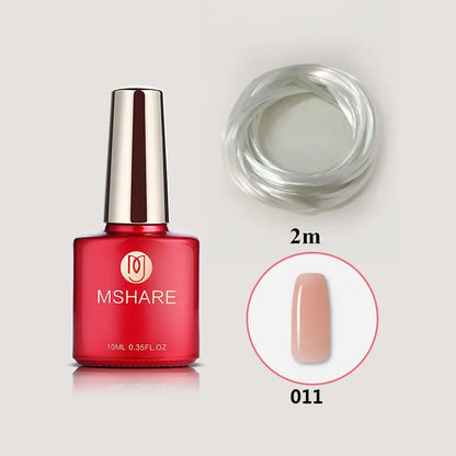 MSHARE Fiberglass Nails Builder Nail Extension Gel Set Fiber for Nail Extension Fibernails Nail Form Acrylic Tips Nail Salon 2m