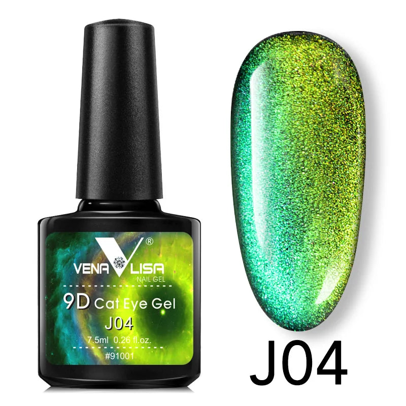 Venalisa 9D Cat Eye Nail Gel Polish Super Sparkle Effect Galaxy Starry Nail Manicure Magnetic Magic Semi Permanent Gel Varnish