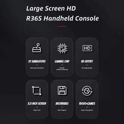 Hot R36S Handheld Game Player 128GB 25000Games Classic Retro Video Game Console 3.5 Inch Screen Portable Handheld Gaming Console