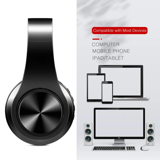 HIFI Stereo Earphones Bluetooth Headphone Music Headset FM and Support SD Card with Mic for Mobile Xiaomi Iphone Sumsamg Tablet - Merit Sell