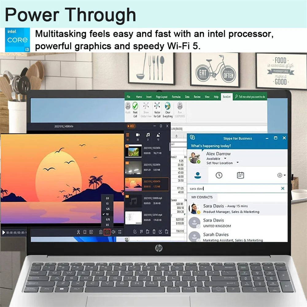 HP 2024 Business Laptop, 15.6" Touchscreen Laptop, Intel Core i3-1215U, Up To 64GB RAM Up to 2TB SSD, Intel UHD Graphics, Silver - Merit Sell