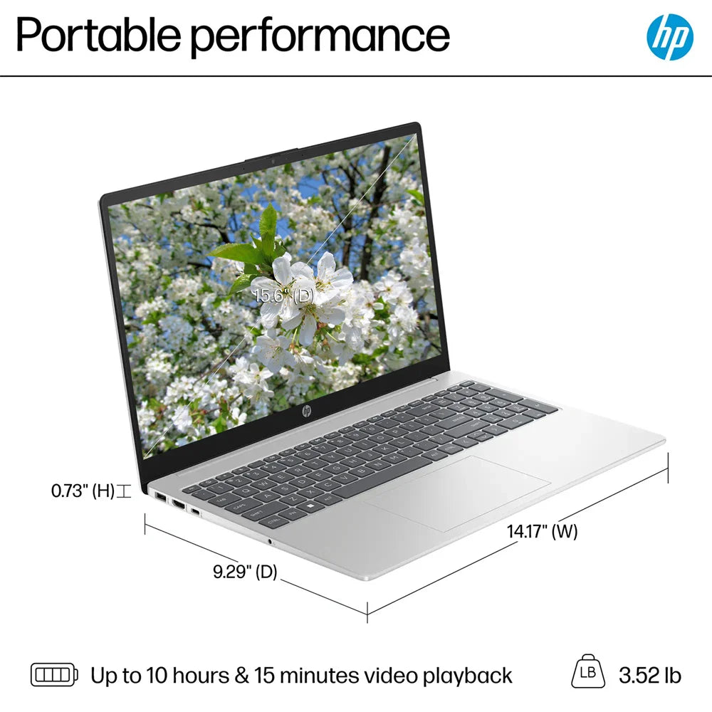 HP 2024 Business Laptop, 15.6" Touchscreen Laptop, Intel Core i3-1215U, Up To 64GB RAM Up to 2TB SSD, Intel UHD Graphics, Silver - Merit Sell
