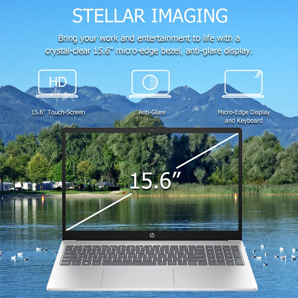 HP 2024 Newest Business Laptop,15.6" Touchscreen Laptop,Intel Core i3-1215U,Up to 64GB RAM,2TB SSD,Intel UHD Graphics,Win 11 Pro - Merit Sell