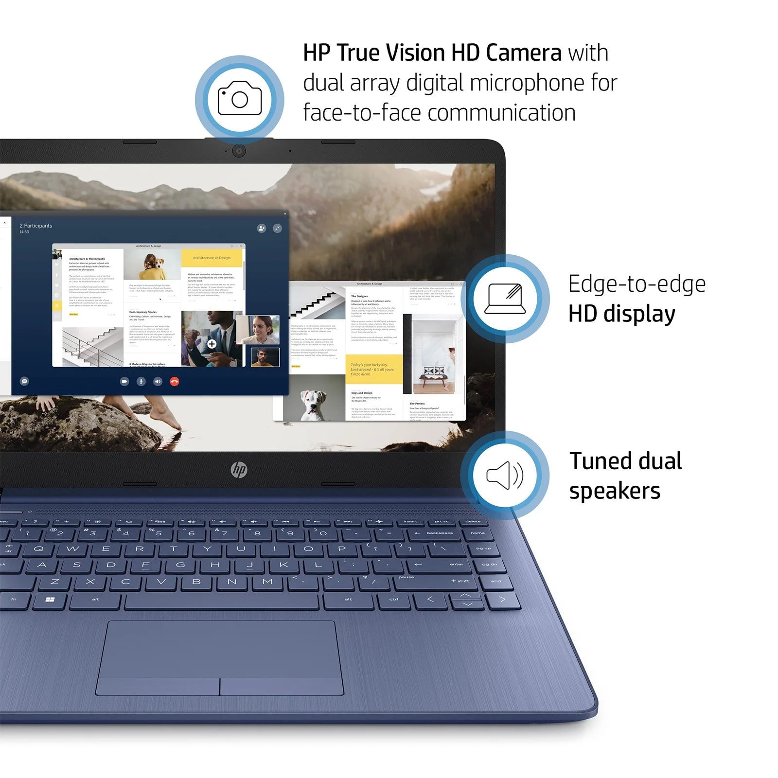 HP Newest 14" Business Laptop,Ultral Light Laptops,Intel Celeron N4120,16GB RAM,64GB eMMC,1-Year Office 365,Win 11 S,Royal Blue - Merit Sell