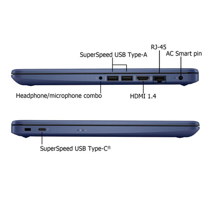 HP Newest 14" Business Laptop,Ultral Light Laptops,Intel Celeron N4120,16GB RAM,64GB eMMC,1-Year Office 365,Win 11 S,Royal Blue - Merit Sell