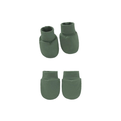 Baby Anti Scratching Soft Cotton Gloves+Hat+Foot Cover Set Newborn Mittens Socks Beanies Cap Kit for Infants Shower Gifts H3CD
