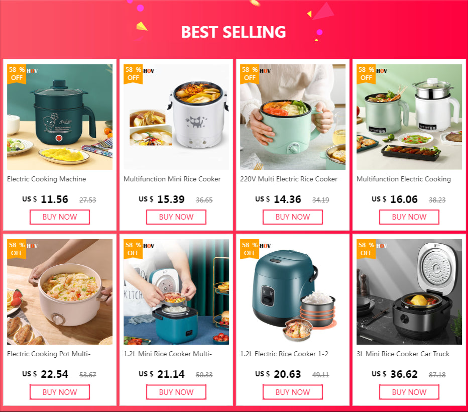 1L Car Mini Rice Cooker Multi-function Electric Water Food Heater Machine Lunch Box Warmer 2 Persons For Home Car SUV Truck