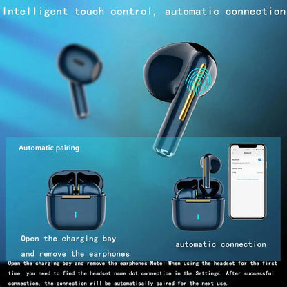 True Wireless Earphones H6 Waterproof Sports Earbuds Hifi Sound Music Headphones Gaming Headset Built-in Mic for Phone Laptop
